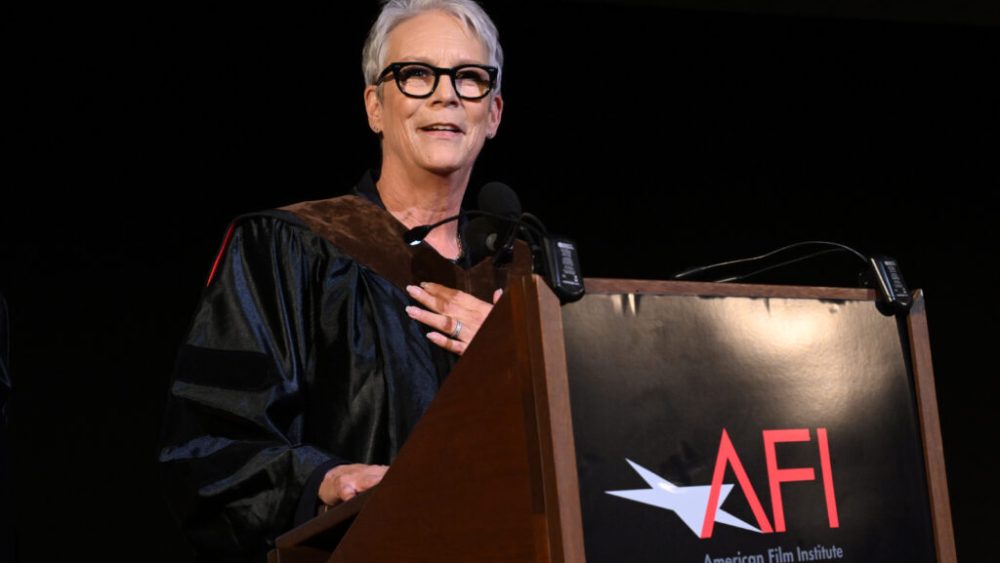 Jamie Lee Curtis receive Honorary Degree AFI Class of 2024 Commencement Photo Credit Courtesy of AFI