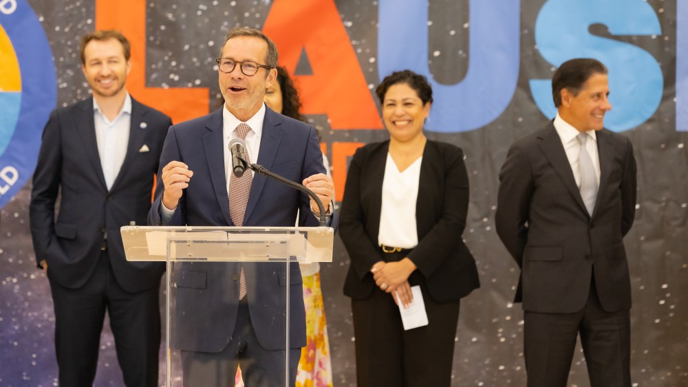 CAA Co Chairman Richard Lovett joined LAUSD Superintendent Alberto Carvalho to welcome students back