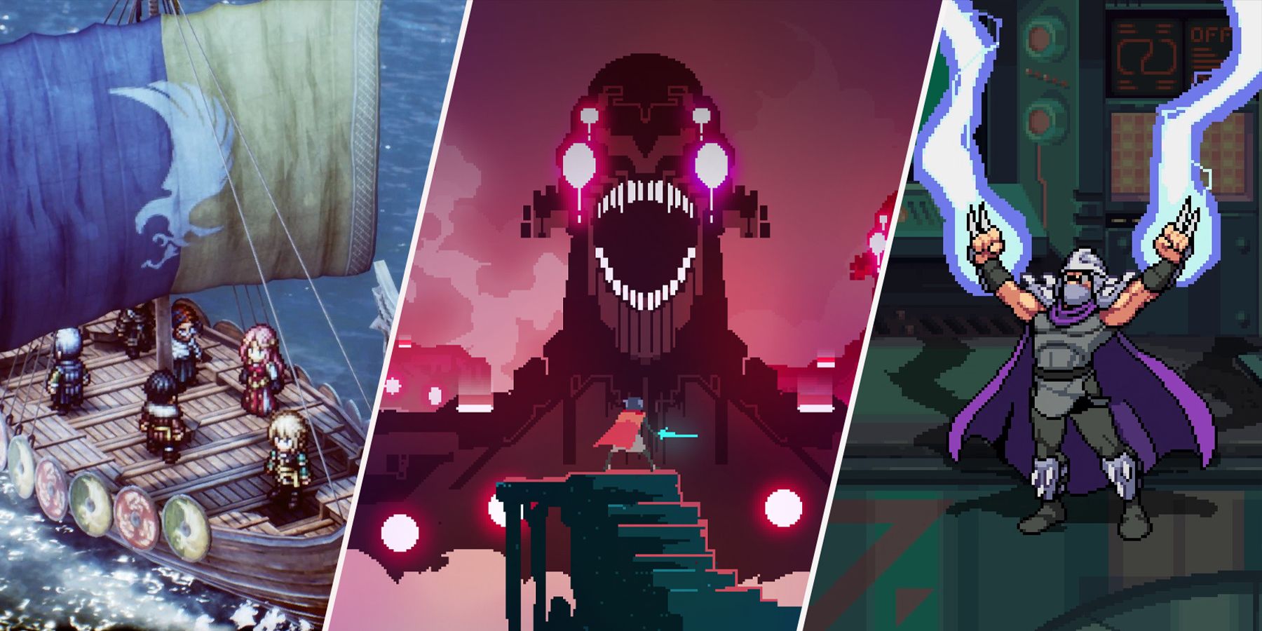 best pixel games featured image triangle strategy hyper light drifter tmnt shredder s revenge