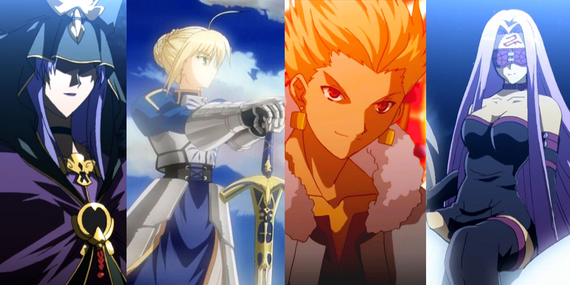 fate stay night all servants ranked caster medea saber gilgamesh rider