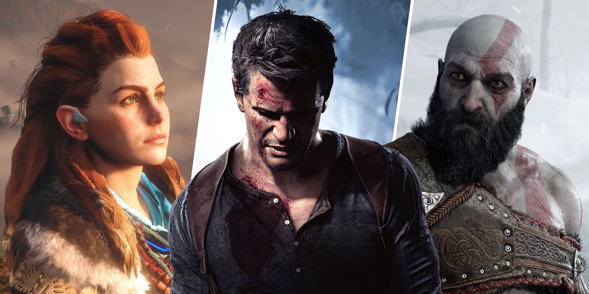 former playstation exclusives aloy nathan drake kratos