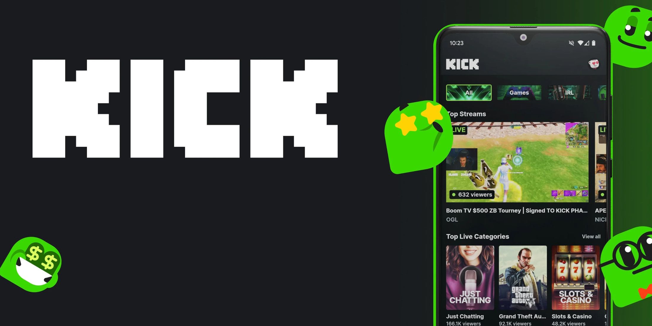 kick streaming earn viewers