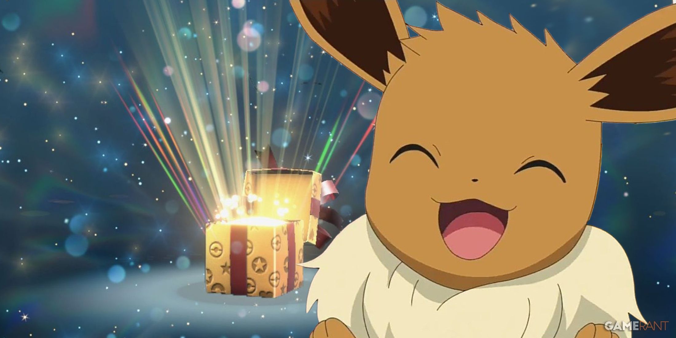 mystery gift pokemon eevee happy