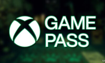 white glowing xbox game pass logo over blurred inscryption promo screenshot