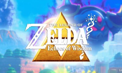 zelda echoes of wisdom logo over triforce