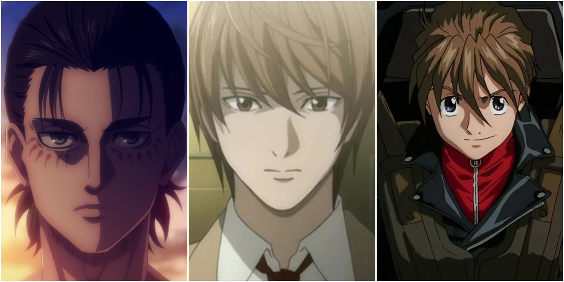 Several Male Anime Characters With Brown Hair