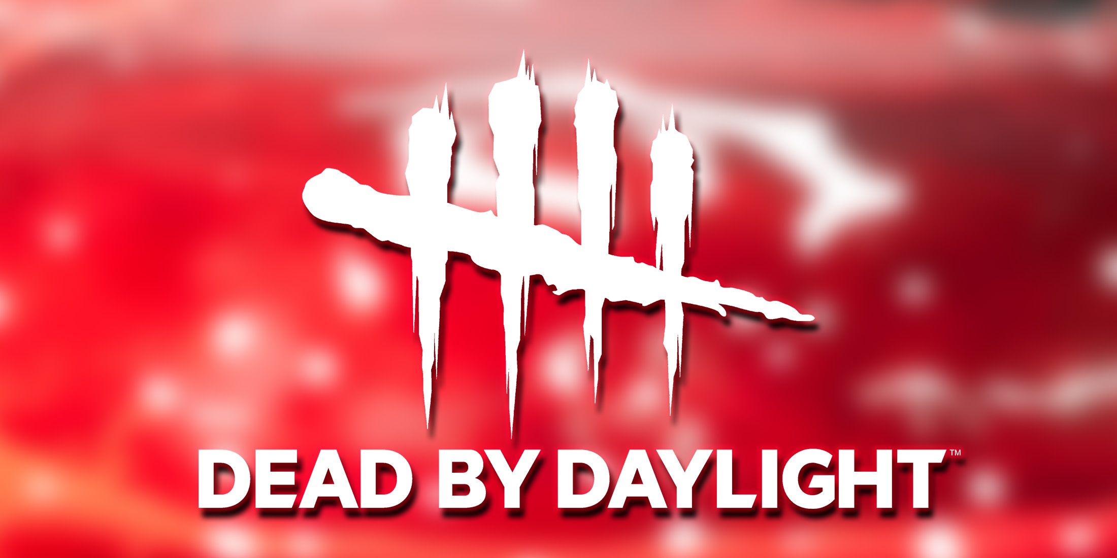 dead by daylight white glowing logo over blurred doomed course promo gameplay screenshot red pool.jp