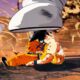 dragon ball krillin protected by goku