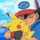 pokemon ash pikachu hugging