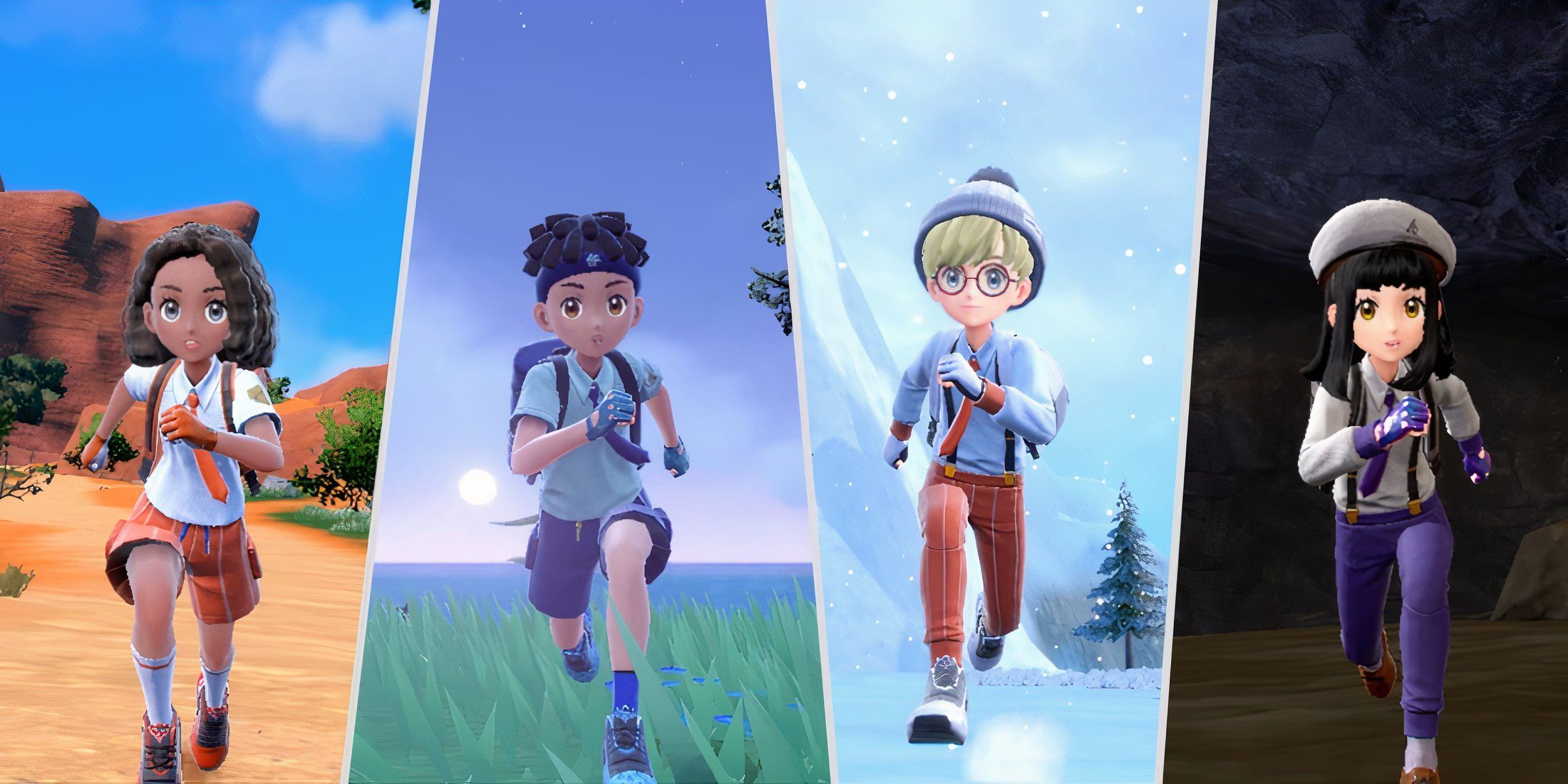 pokemon scarlet violet trainers running