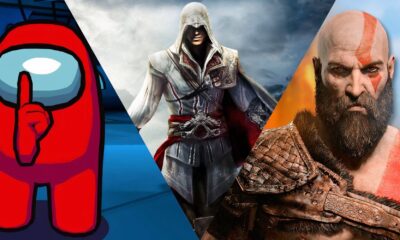 red from among us ezio auditore from assassin s creed and kratos from god of war