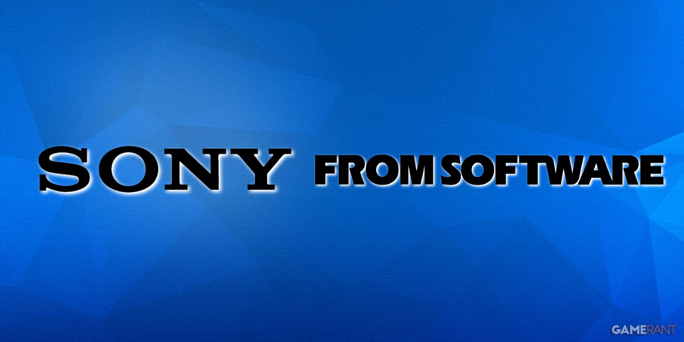 sony logo fromsoftware logo blue background