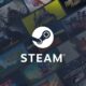 steam logo with titles in the background