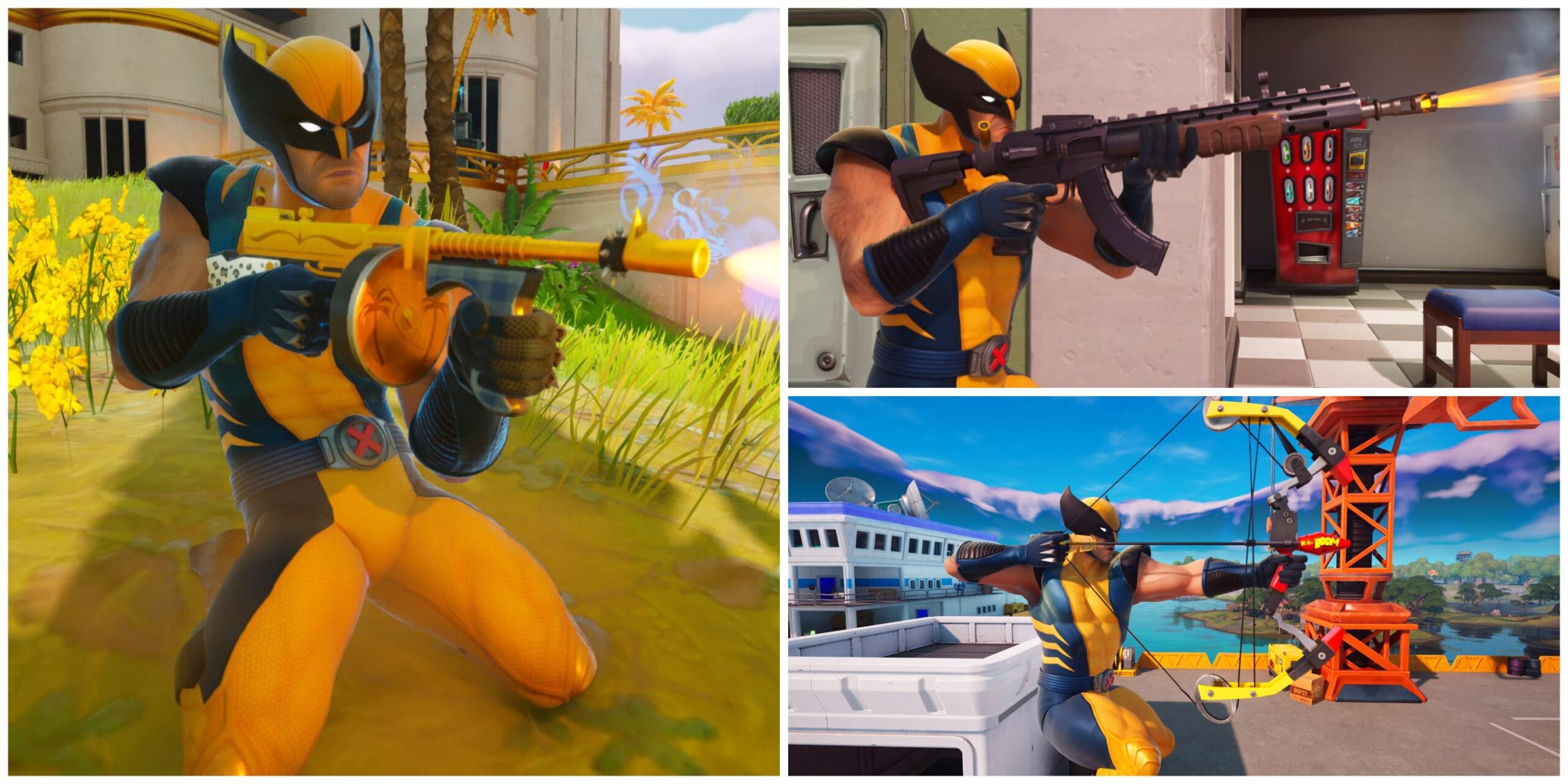 wolverine using the mythic weapons of fortnite remix scaled