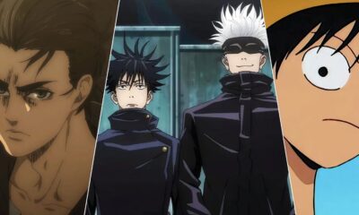 a split image showing prominent characters of famous anime