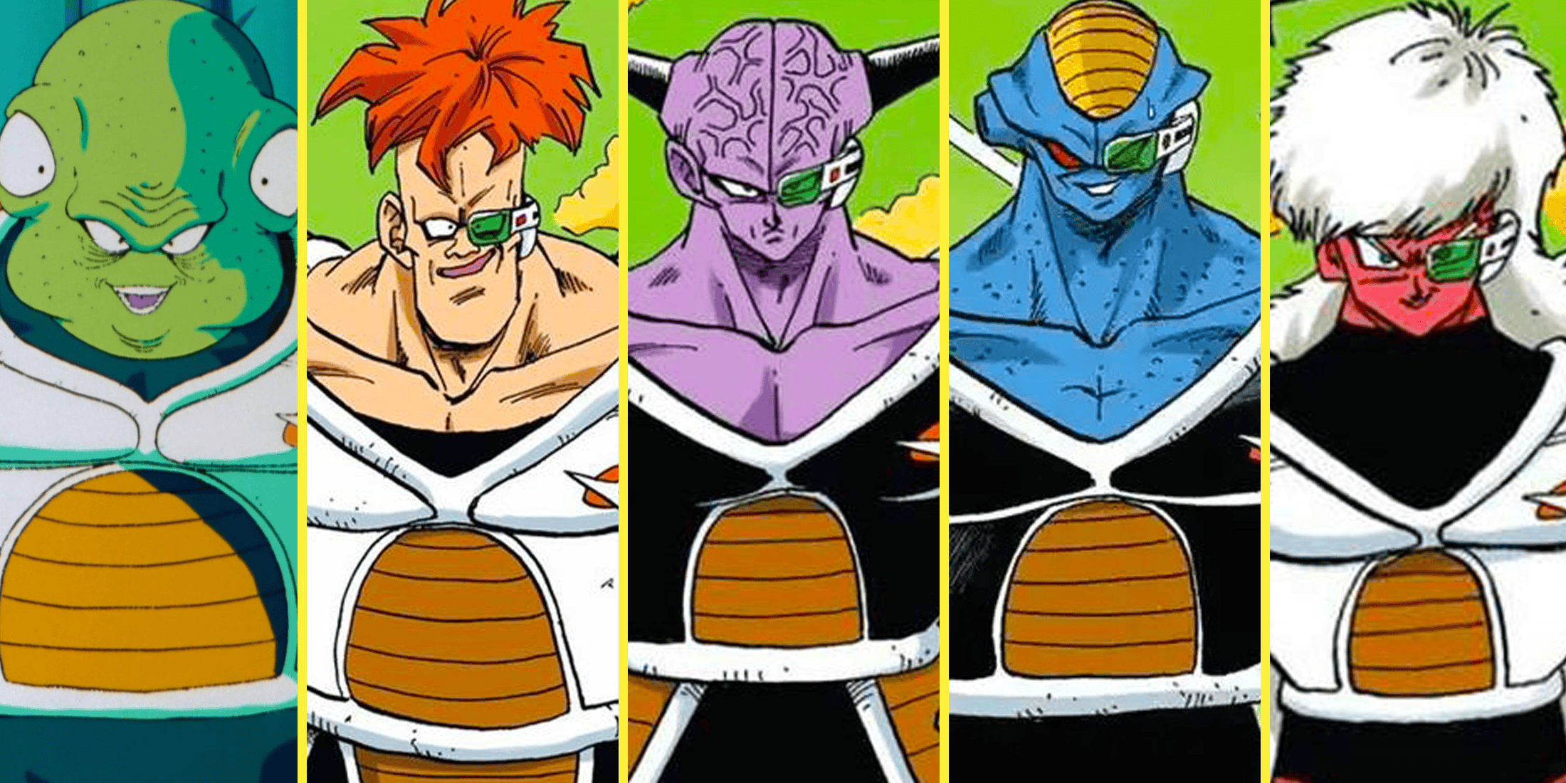 dragon ball ginyu force individuals close up feature