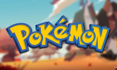 pokemon logo blurred temtem background