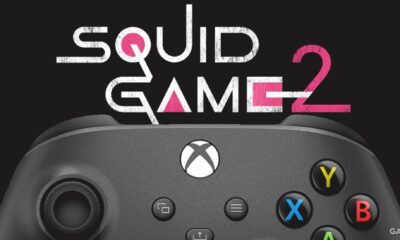 xbox controller below squid game 2 logo