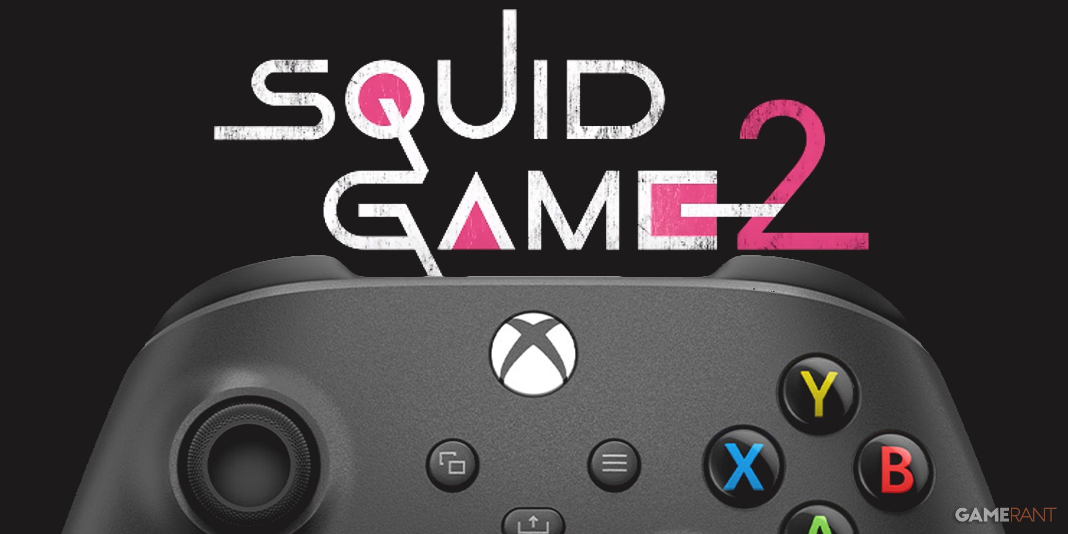 xbox controller below squid game 2 logo