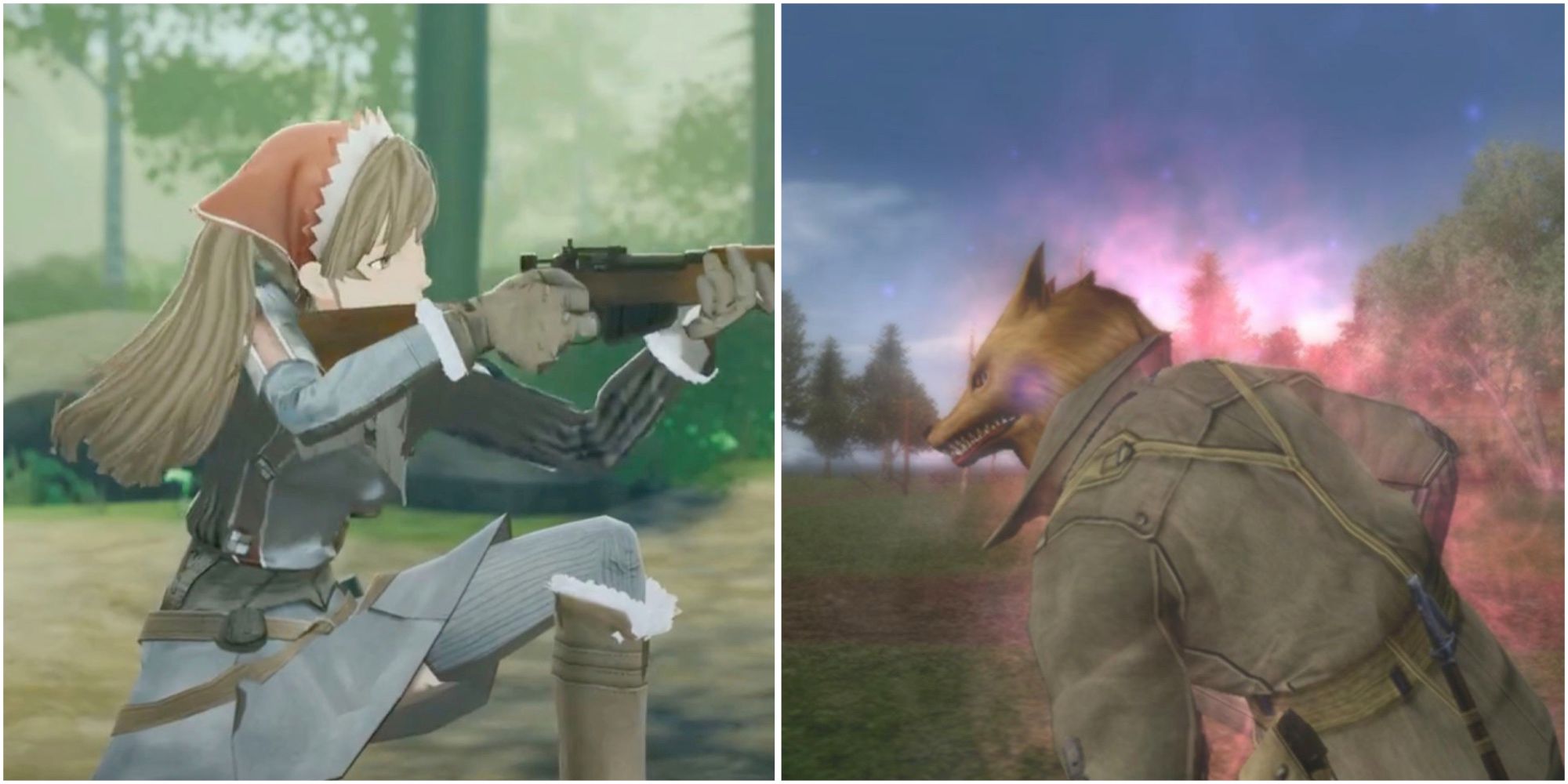 alicia in valkyria chronicles and a werewolf unit in operation darkness