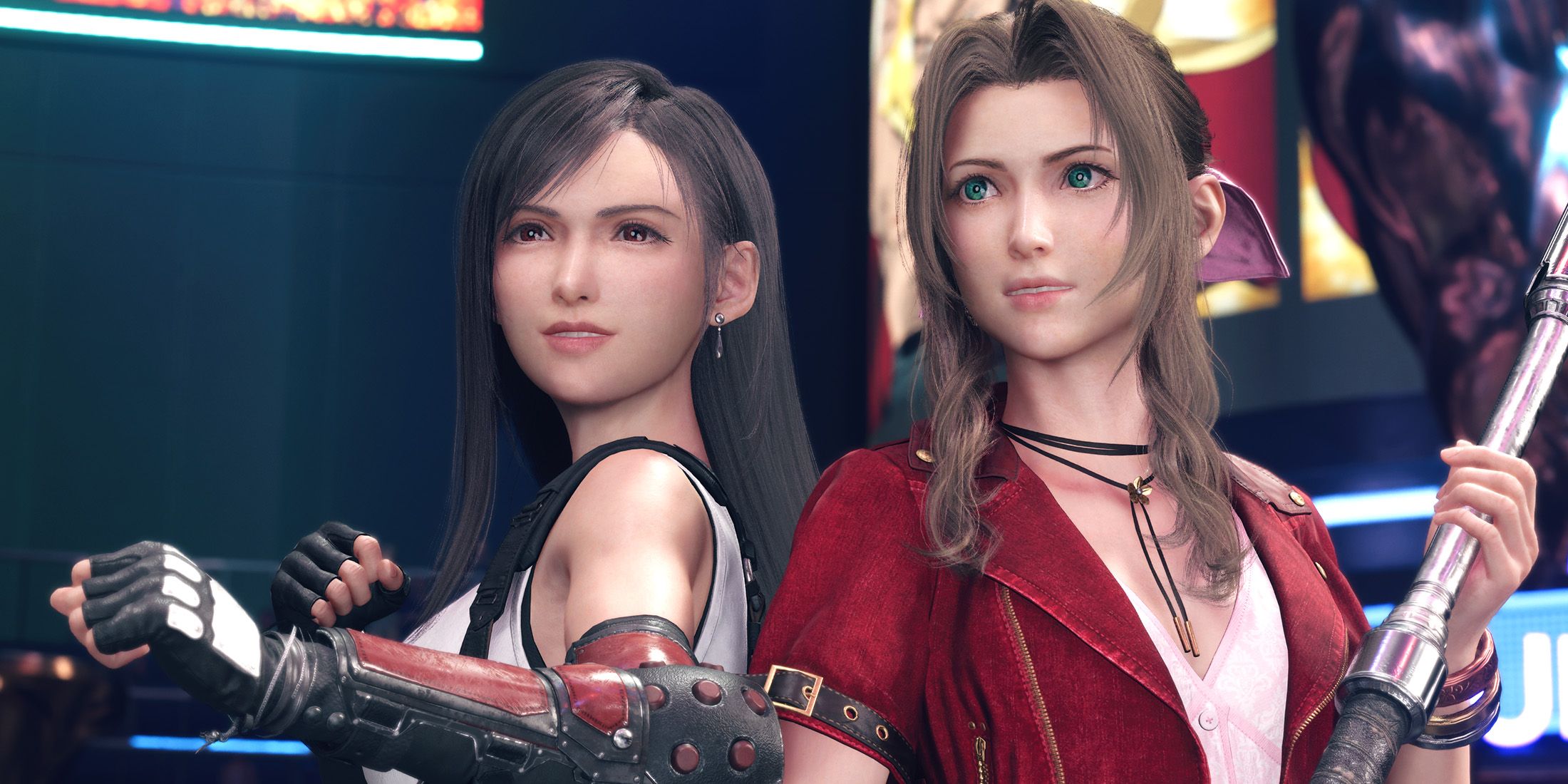 final fantasy 7 rebirth tifa lockhart next to aerith gainsborough