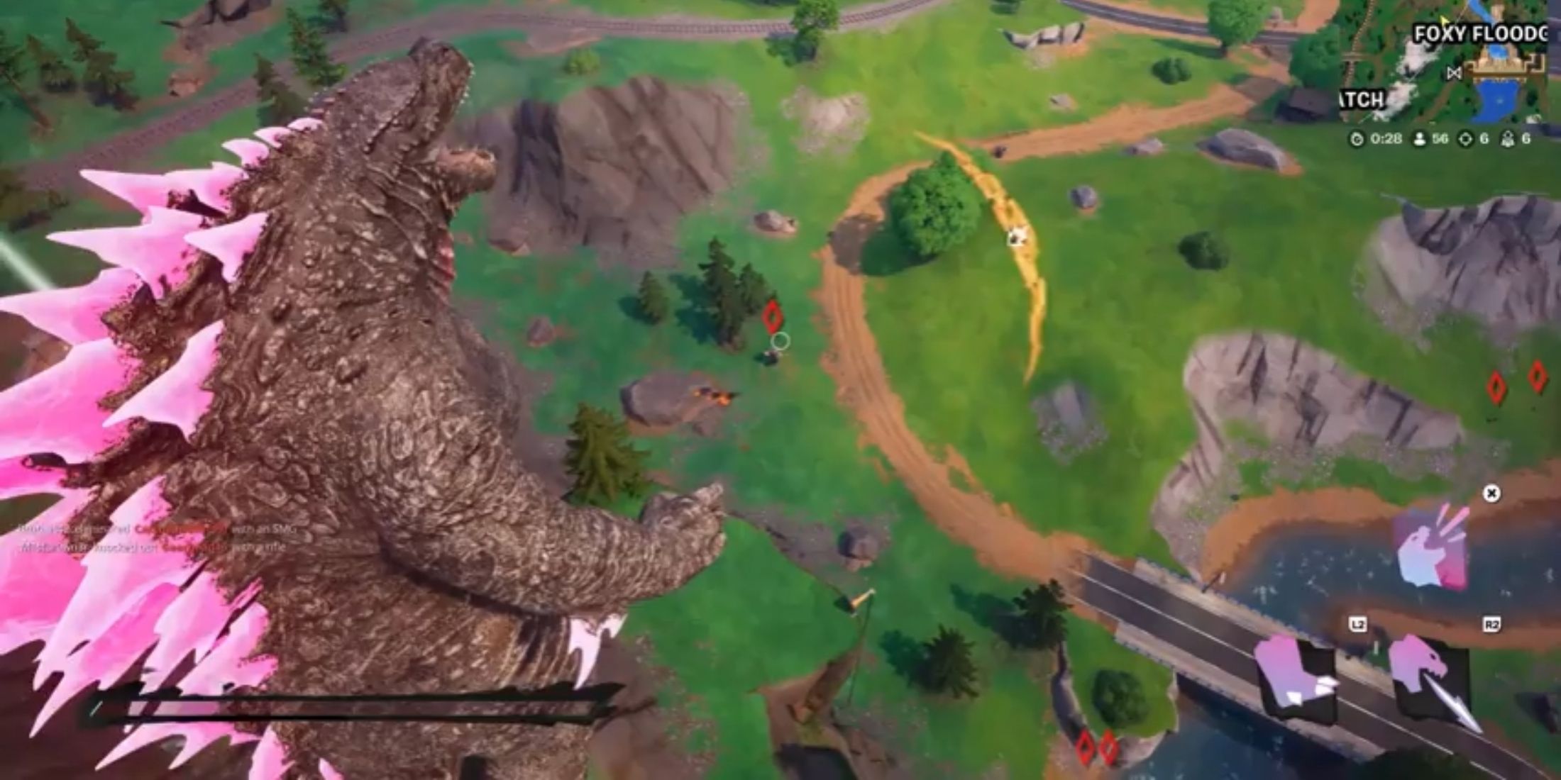 fortnite godzilla gameplay