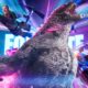 fortnite logo with godzilla jonesy and rocket league octane