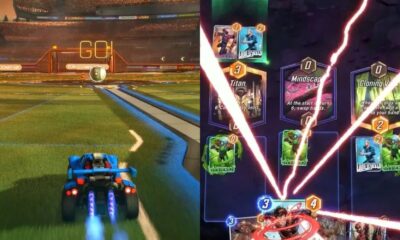 rocket league on the left and marvel snap on the right