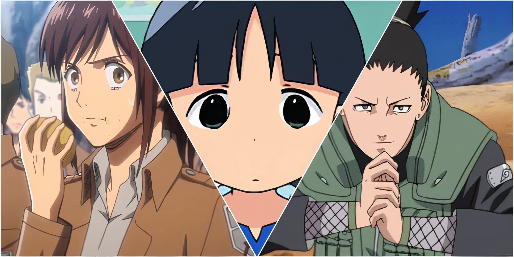 sasha blouse attack on titan sasazuka nichijou shikamaru nara naruto most relatable side characters