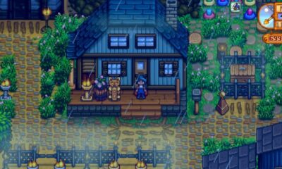 stardew valley exterior house rain