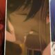 a split image of eren mikasa and them kissing in attack on titan 1