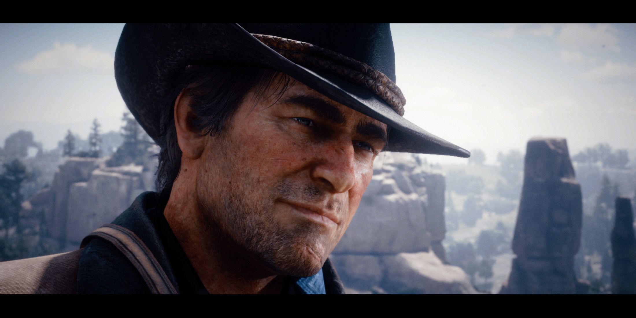 arthur morgan red dead redemption 2 smiling