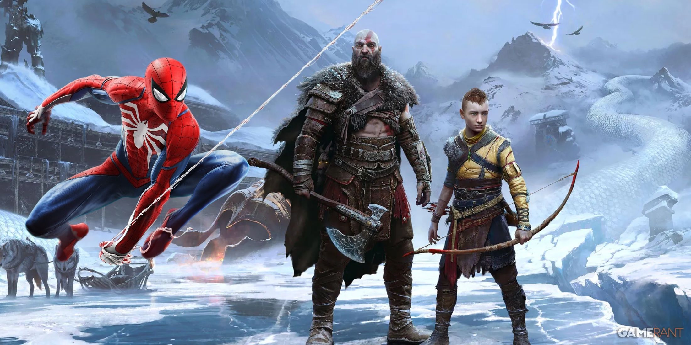 spider man god of war kratos atreus peter parker