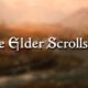 the elder scrolls 6 white logo over blurred landscape sunset