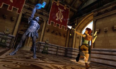 tomb raider 4 6 remastered lara fighting a roman statue