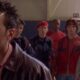 tommy oliver in front of other past red rangers in power rangers wild force episode forever red